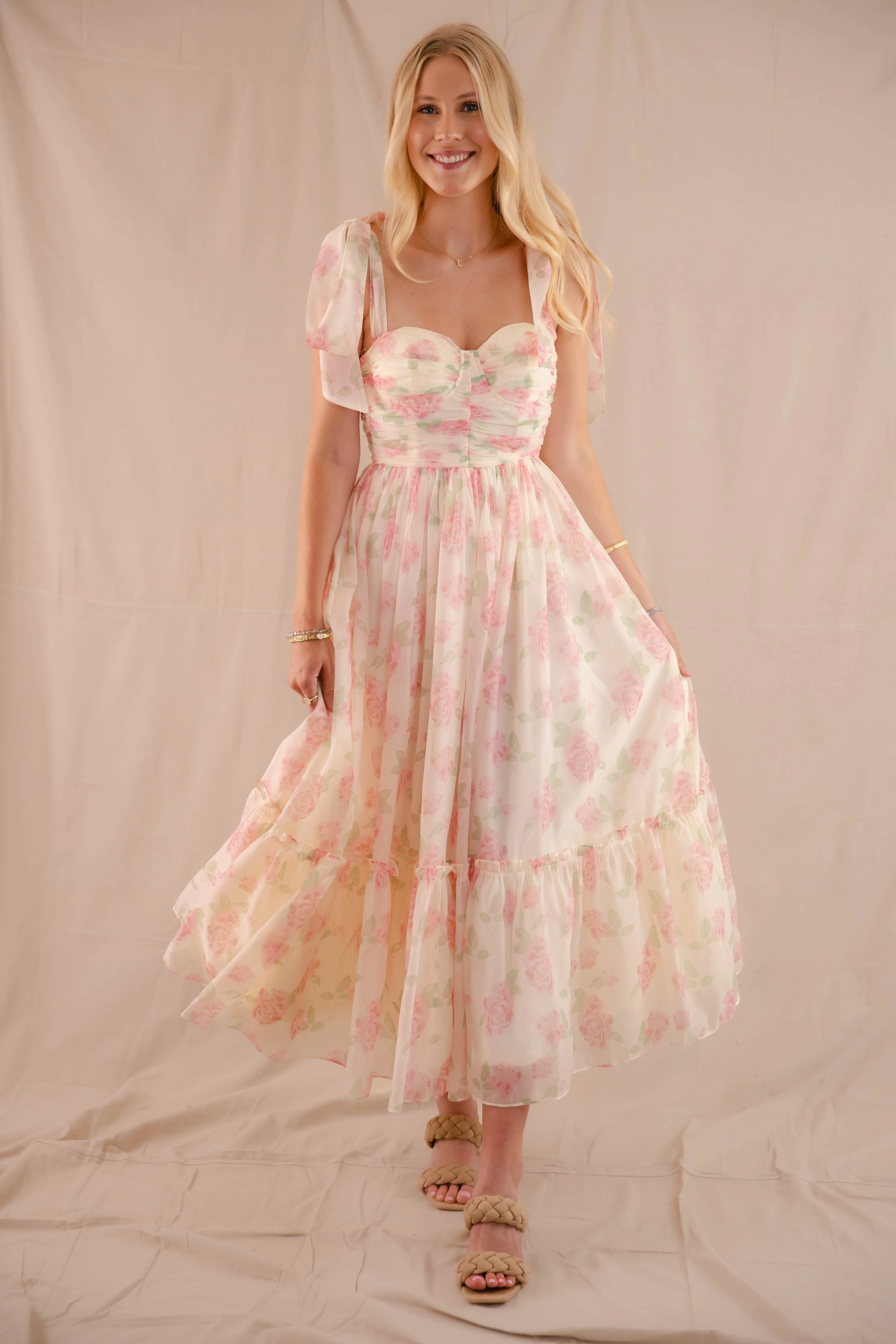 Waiting For My Chance Maxi Dress-Blush Warm-Layer Lined interior