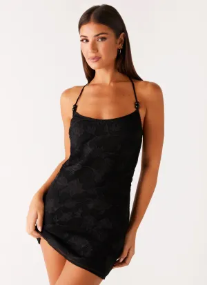 Sunset Glow Mini Dress - Black Romantic-Style