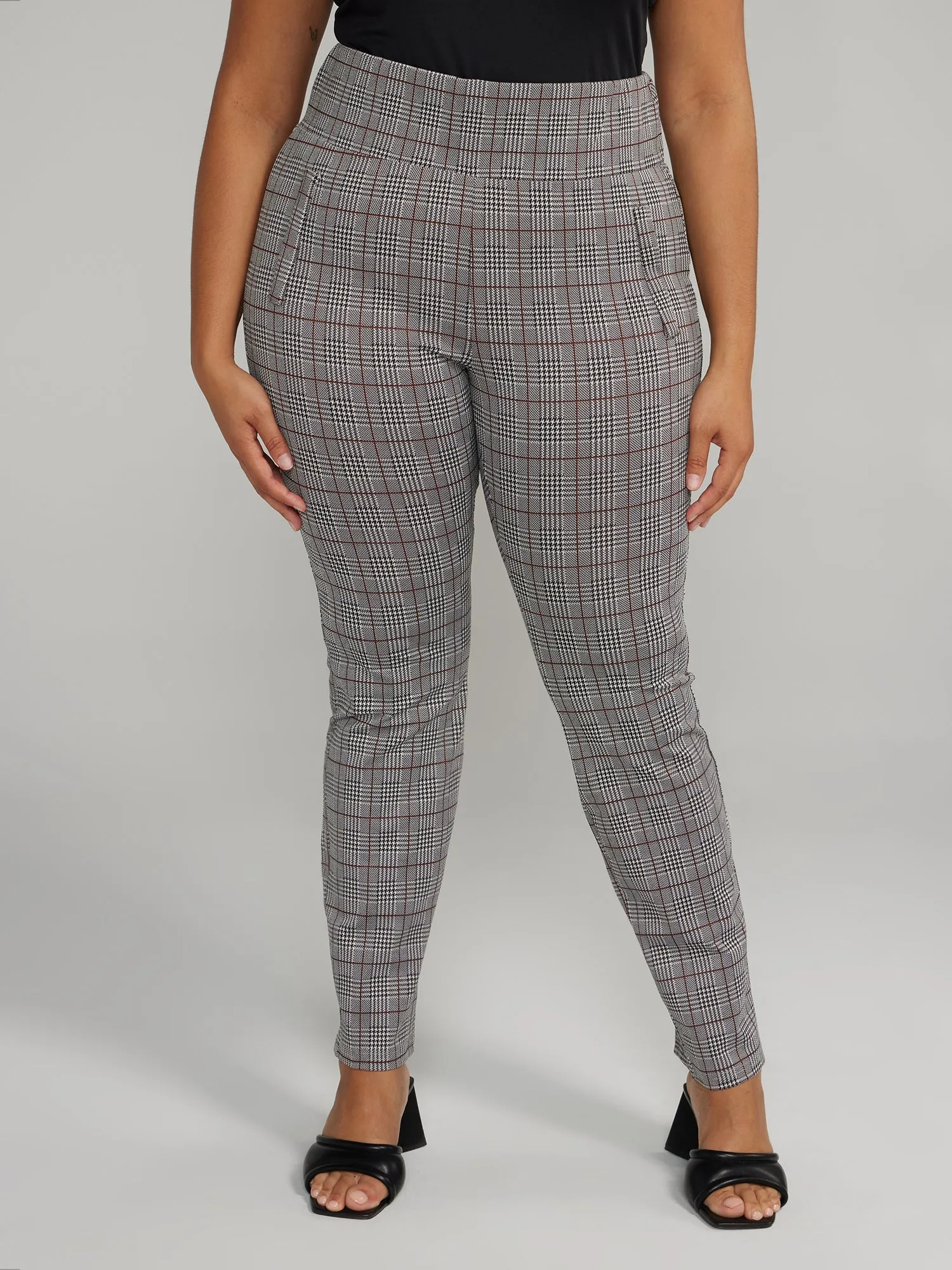 Fashion To Figure - Slim Fit Plaid Pants