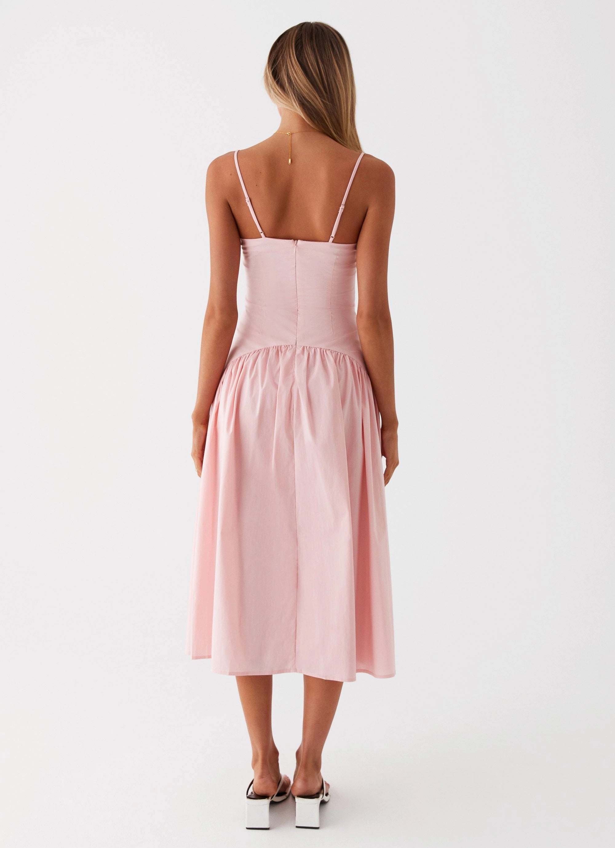 Yvette Corset Midi Dress - Pink Chic and Stylish