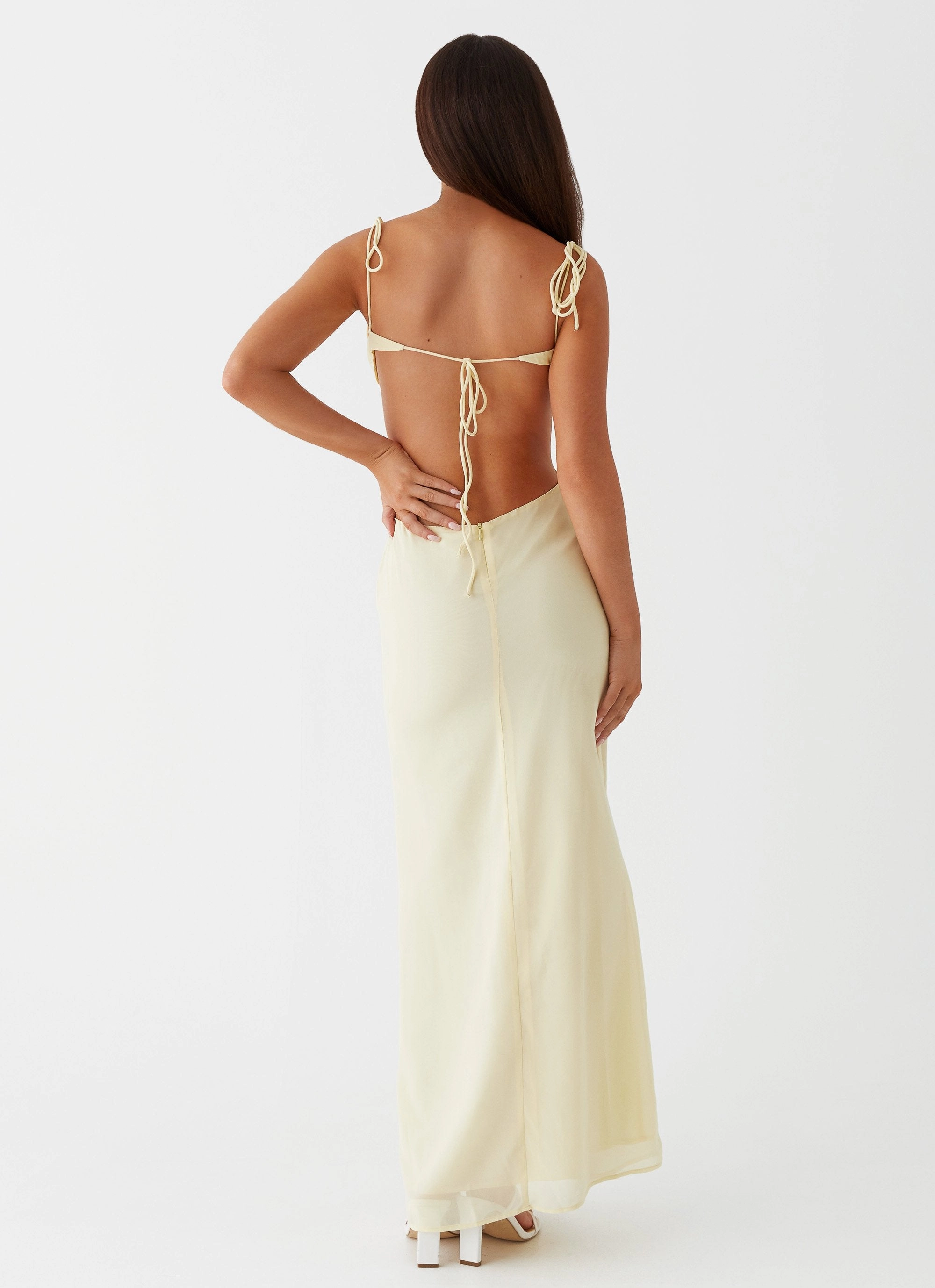 Cool Movement Tyra Ruched Maxi Dress - Yellow