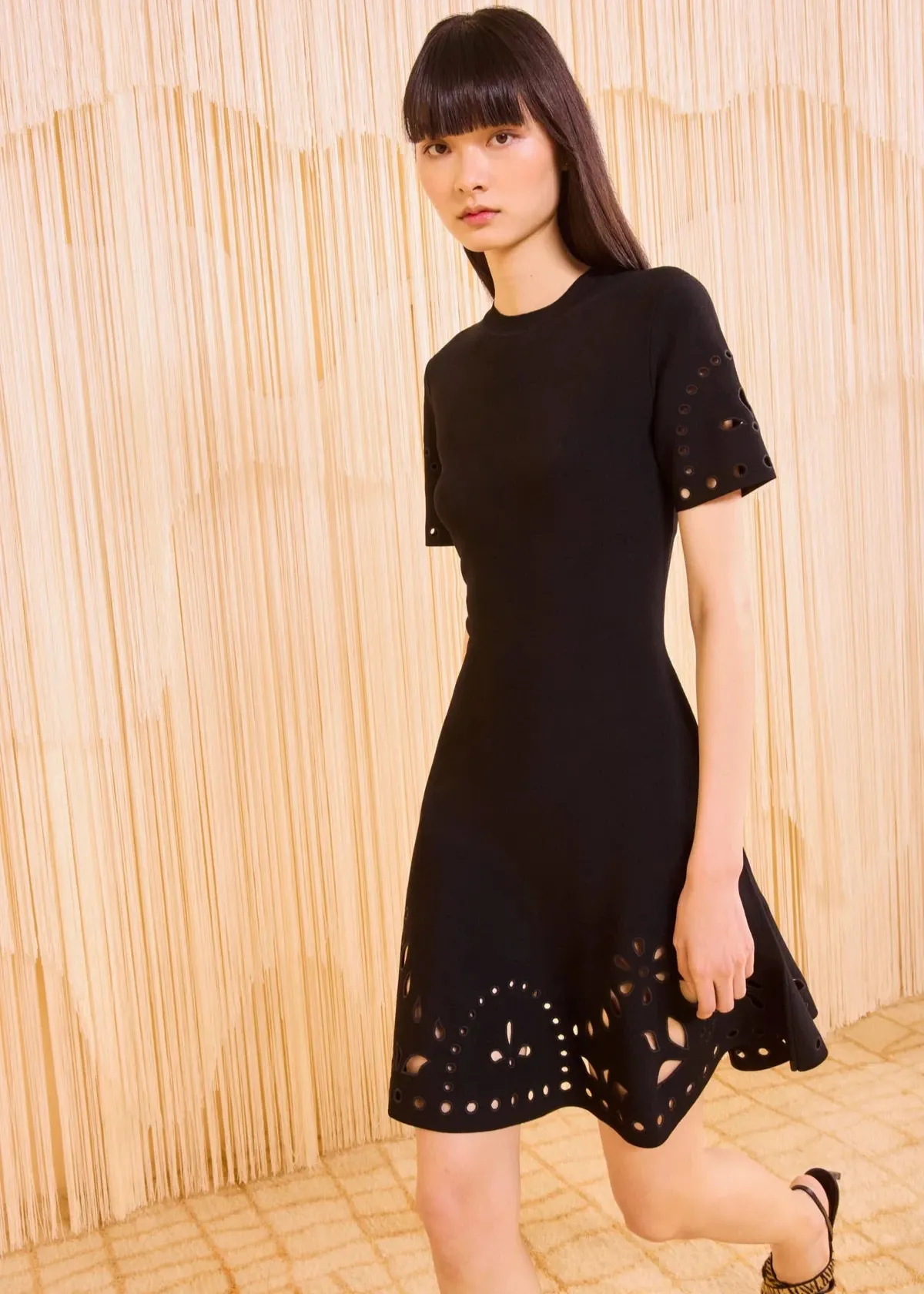 Airy Weave Ulla Johnson Fania Short Sleeve Knit Mini Dress