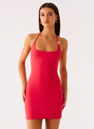 Palm Beach Mini Dress - Pink Relaxed Fit