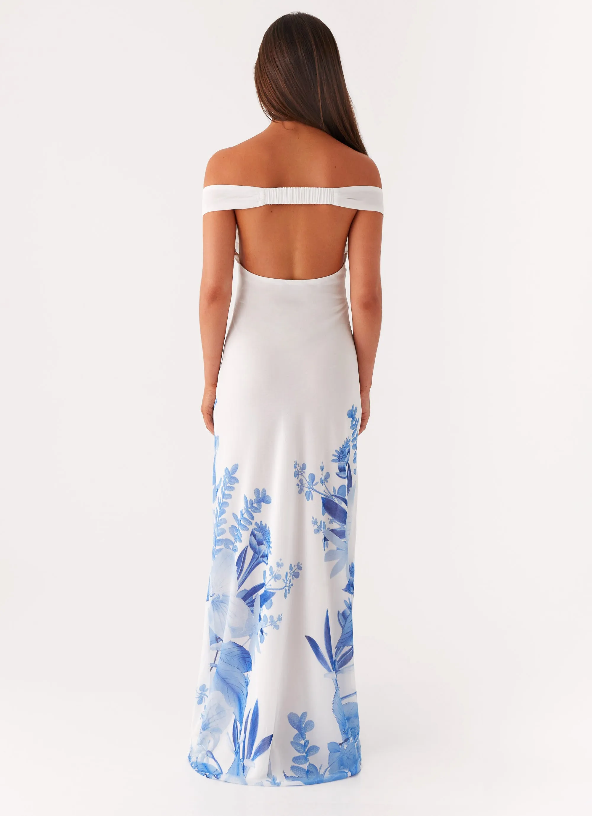 Krissa Maxi Dress - Blue Floral Fashionable Layers Style Moment
