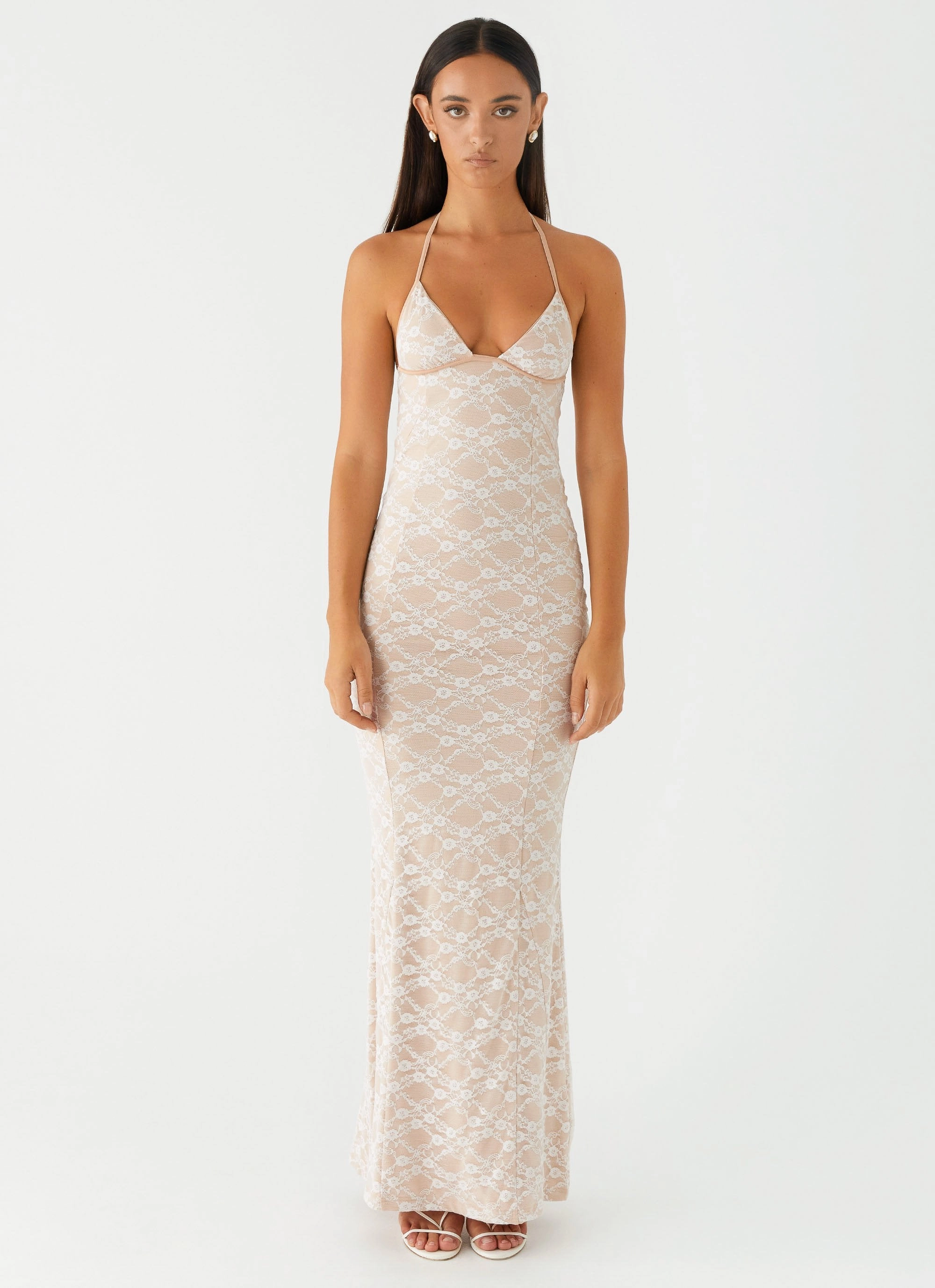 Jolina Lace Maxi Dress - White Travel Staple Sporty Look