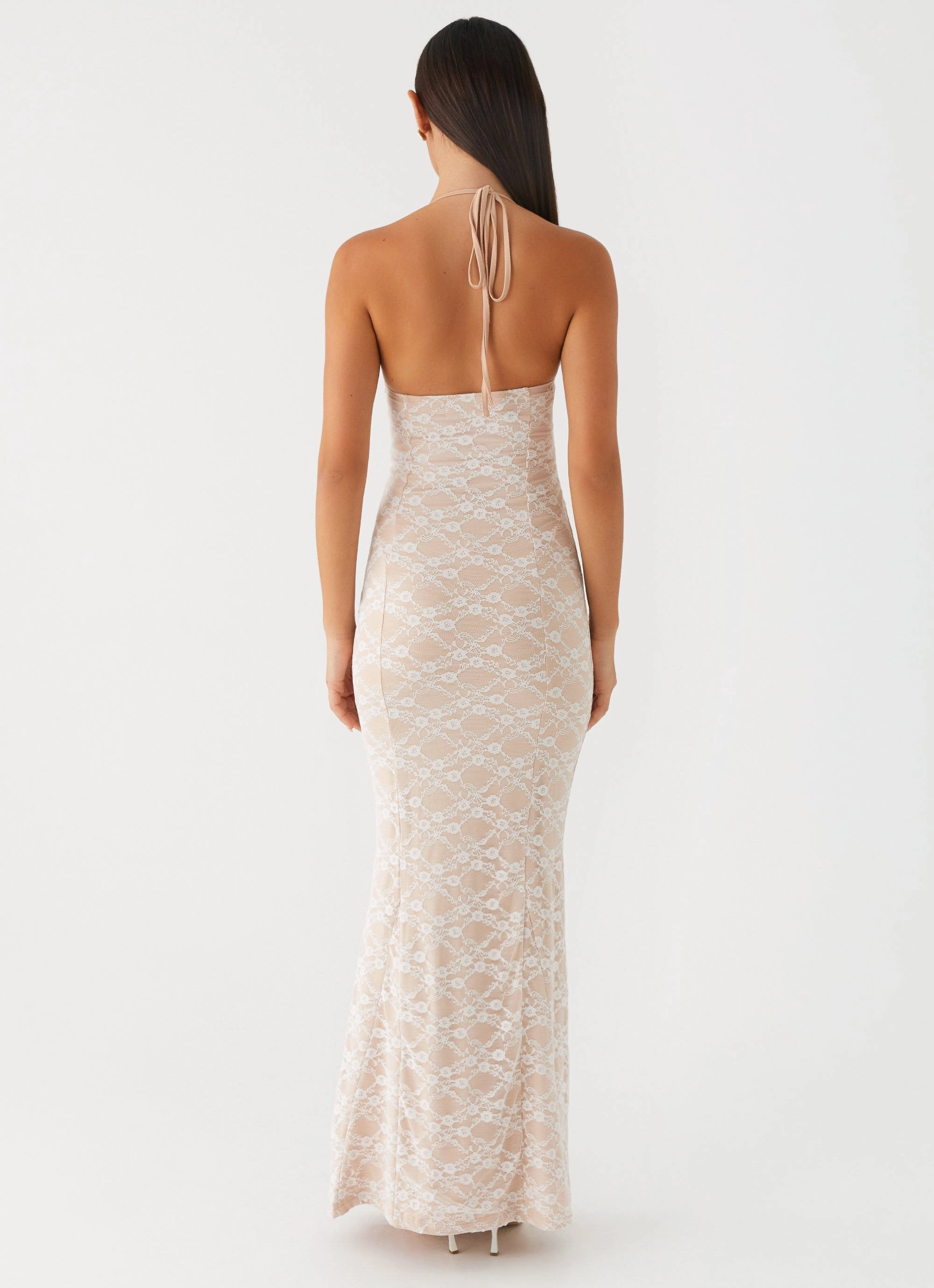 Jolina Lace Maxi Dress - White Timeless elegance