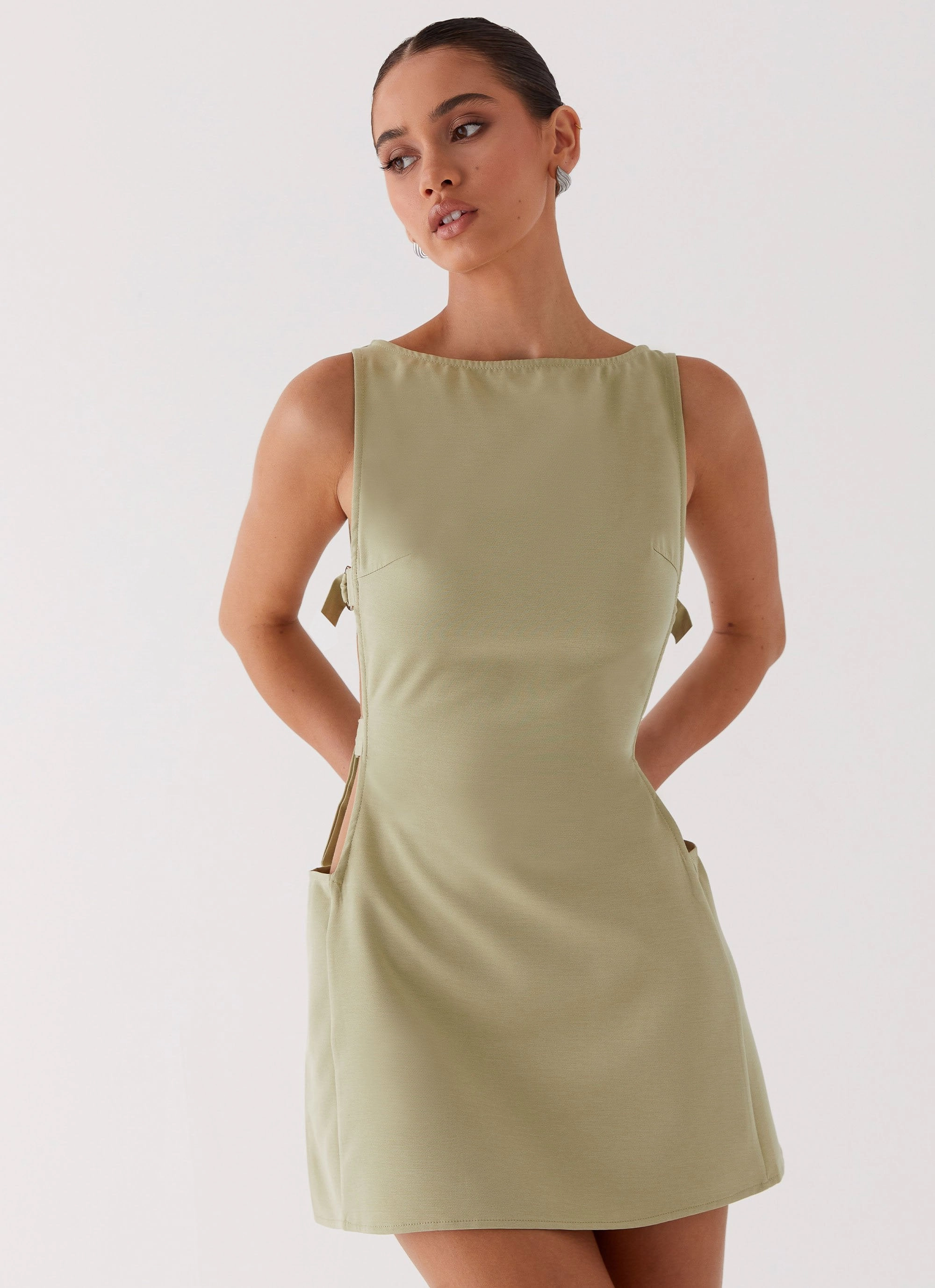 Cherish You Buckle Mini Dress - Olive Night wear