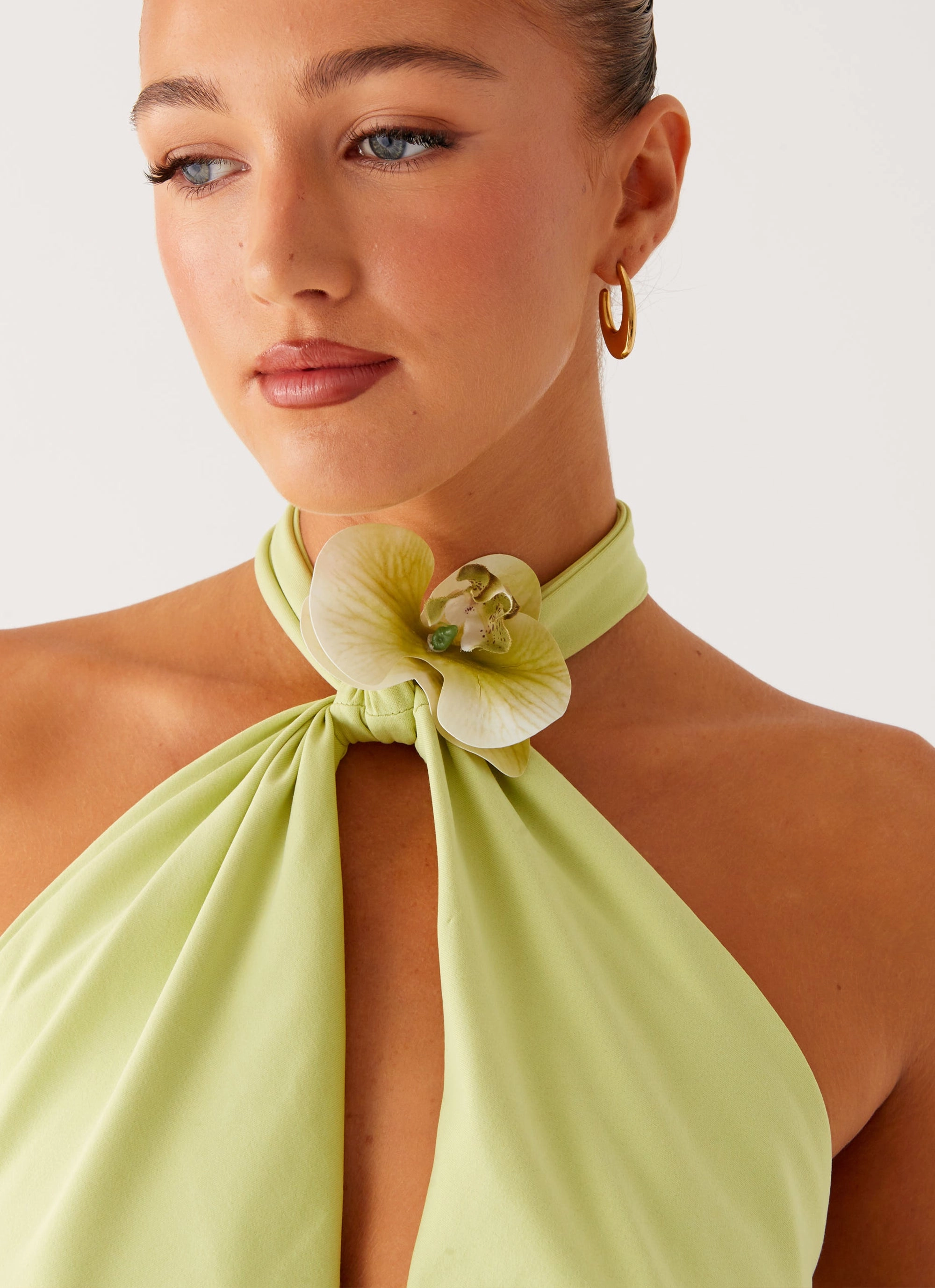 Paradisa Top - Green EasyCareMaterial Flexible Knit Fabric