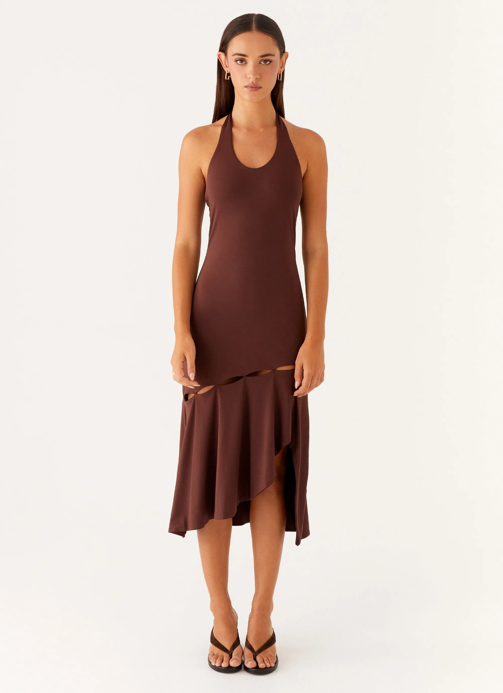 Functional-Design Fast Times Midi Dress - Chocolate