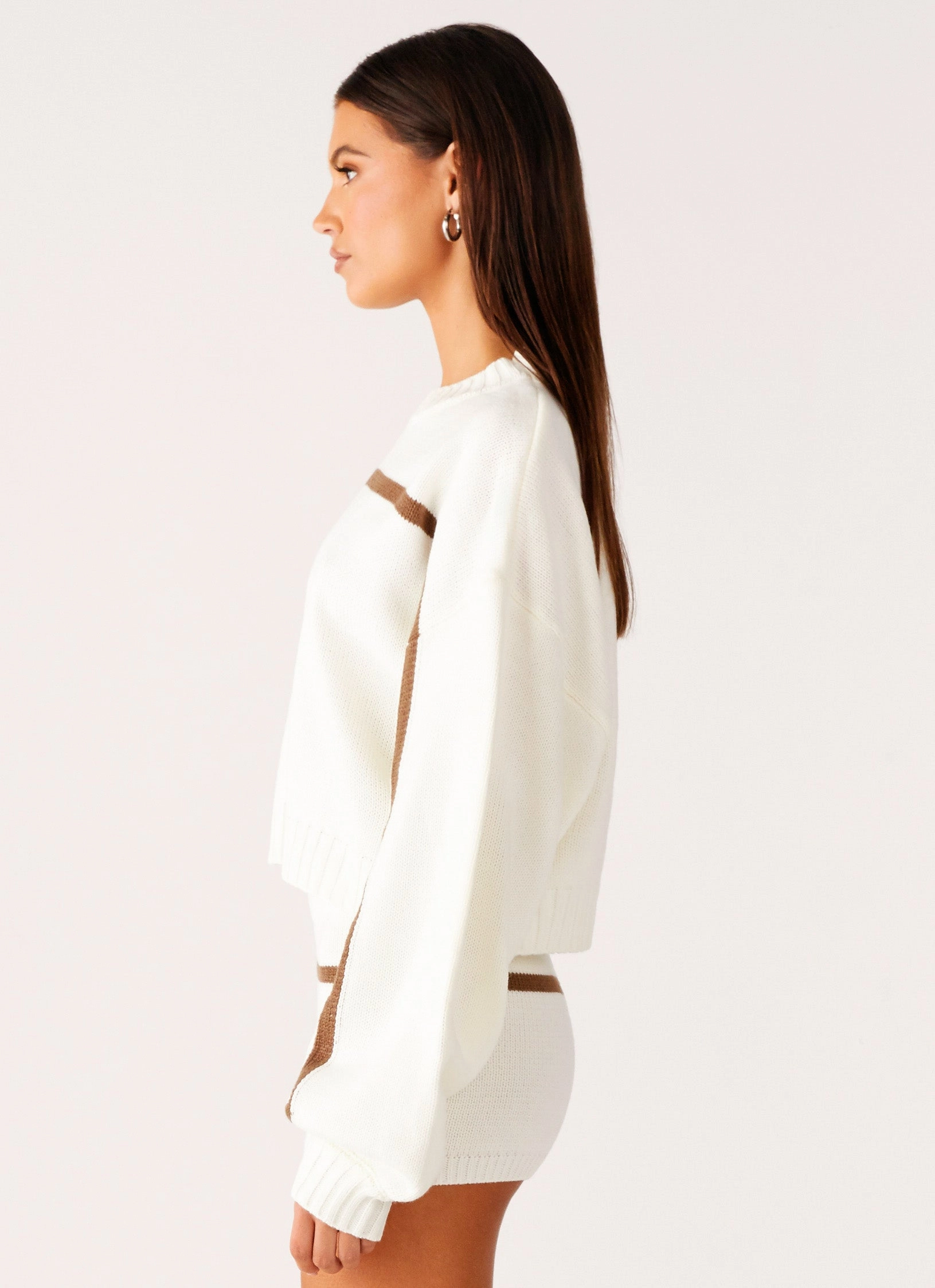 Paolo Knit Sweater - Off White Lightweight Material
