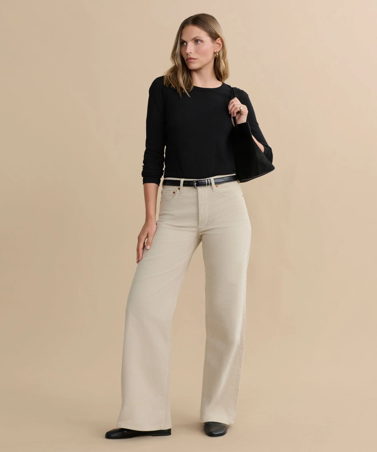 Training Wear WrinkleFreeFabric Mid Rise Wide Leg