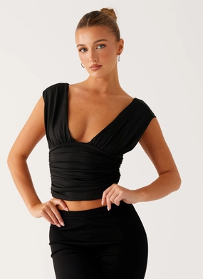 Beyond Measure Top - Black Breathable Microfiber TaglessCollars