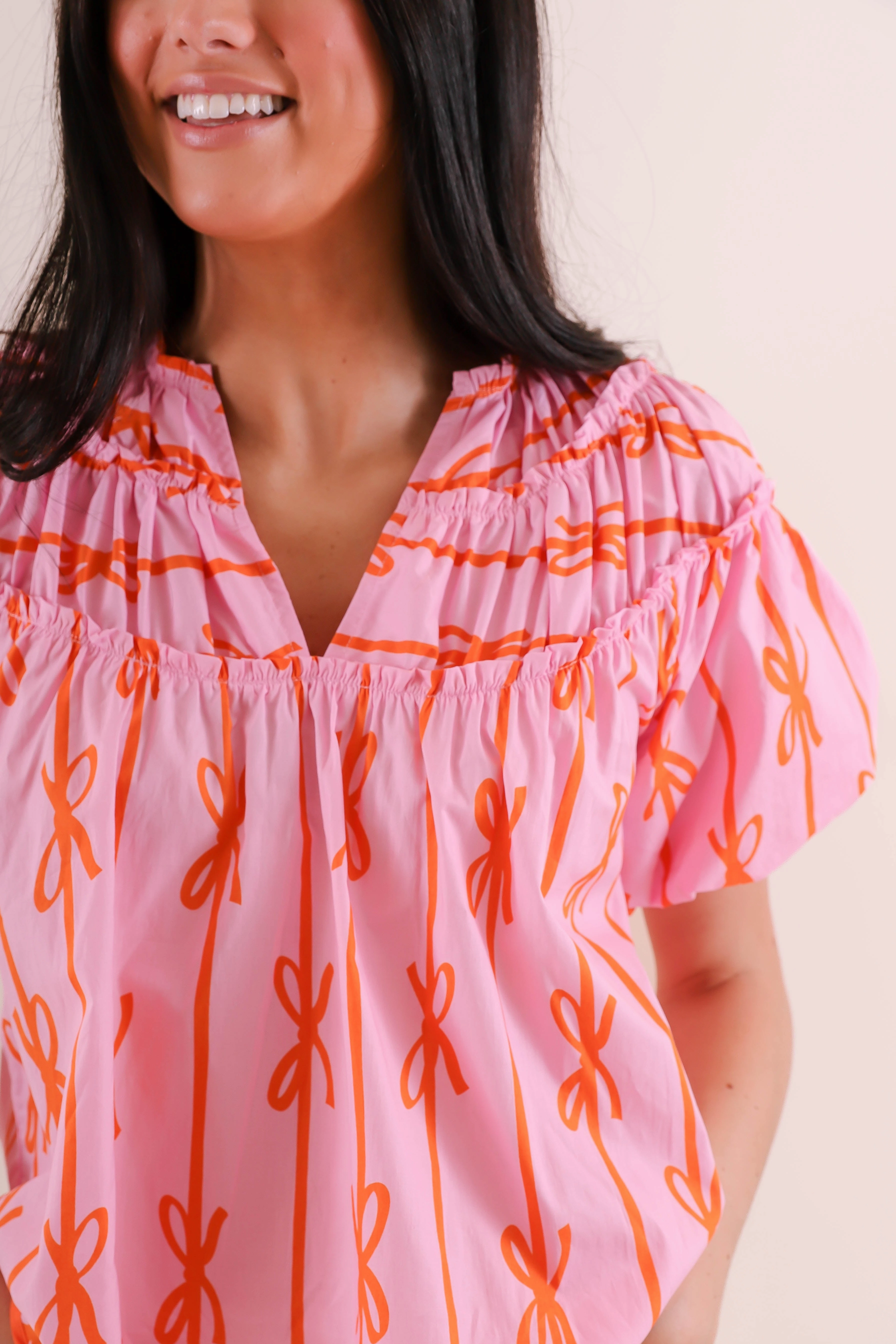 AntiStatic Material RESTOCK: Little Miss Prep Blouse-Pink