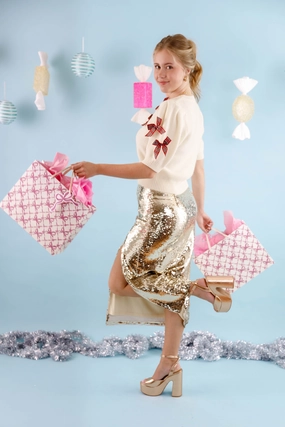 Fear Nothing Sequin Midi Skirt Essential Waist