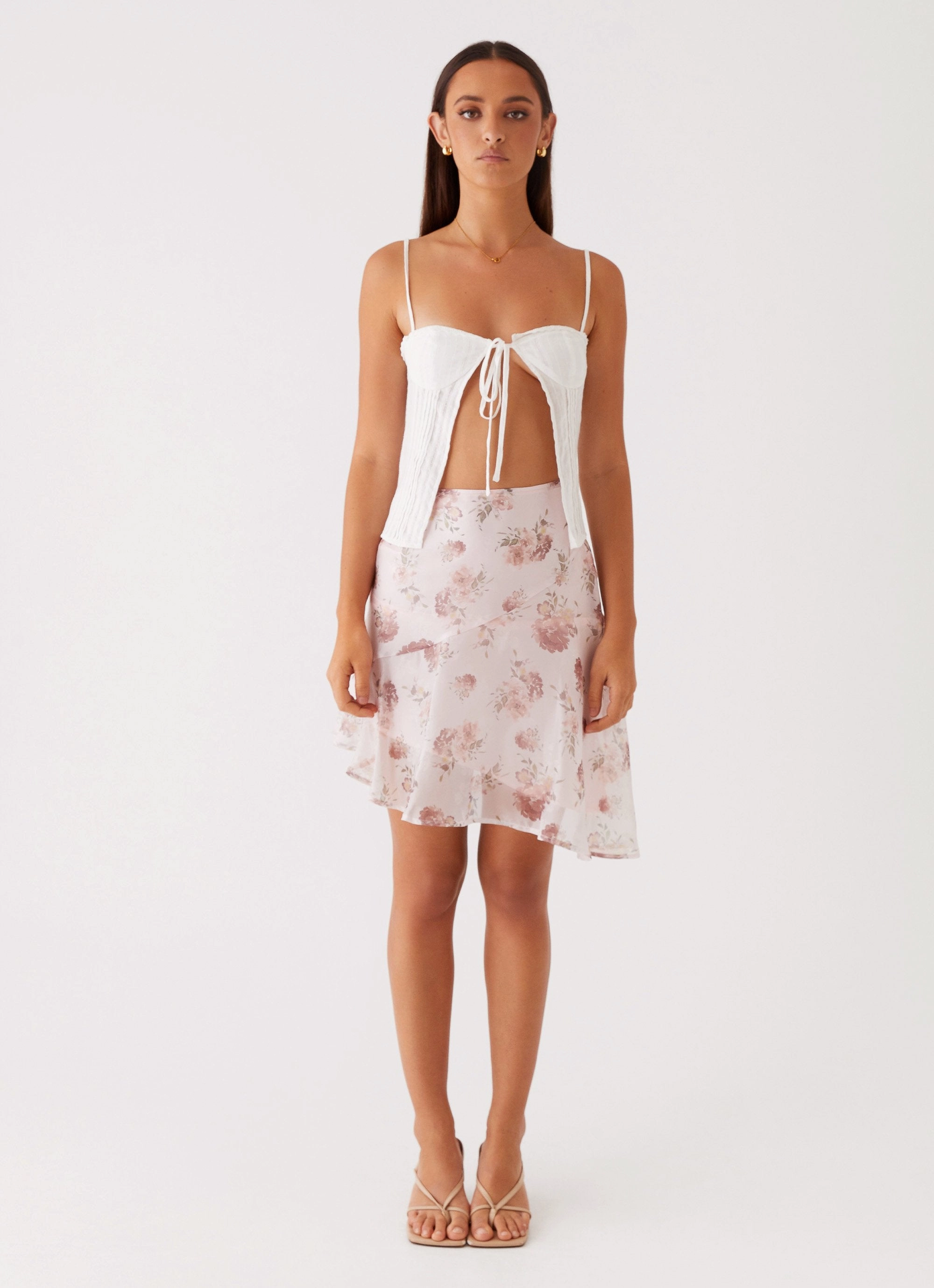 Feed The Fire Top - White LowMaintenance Weighted Hem Design