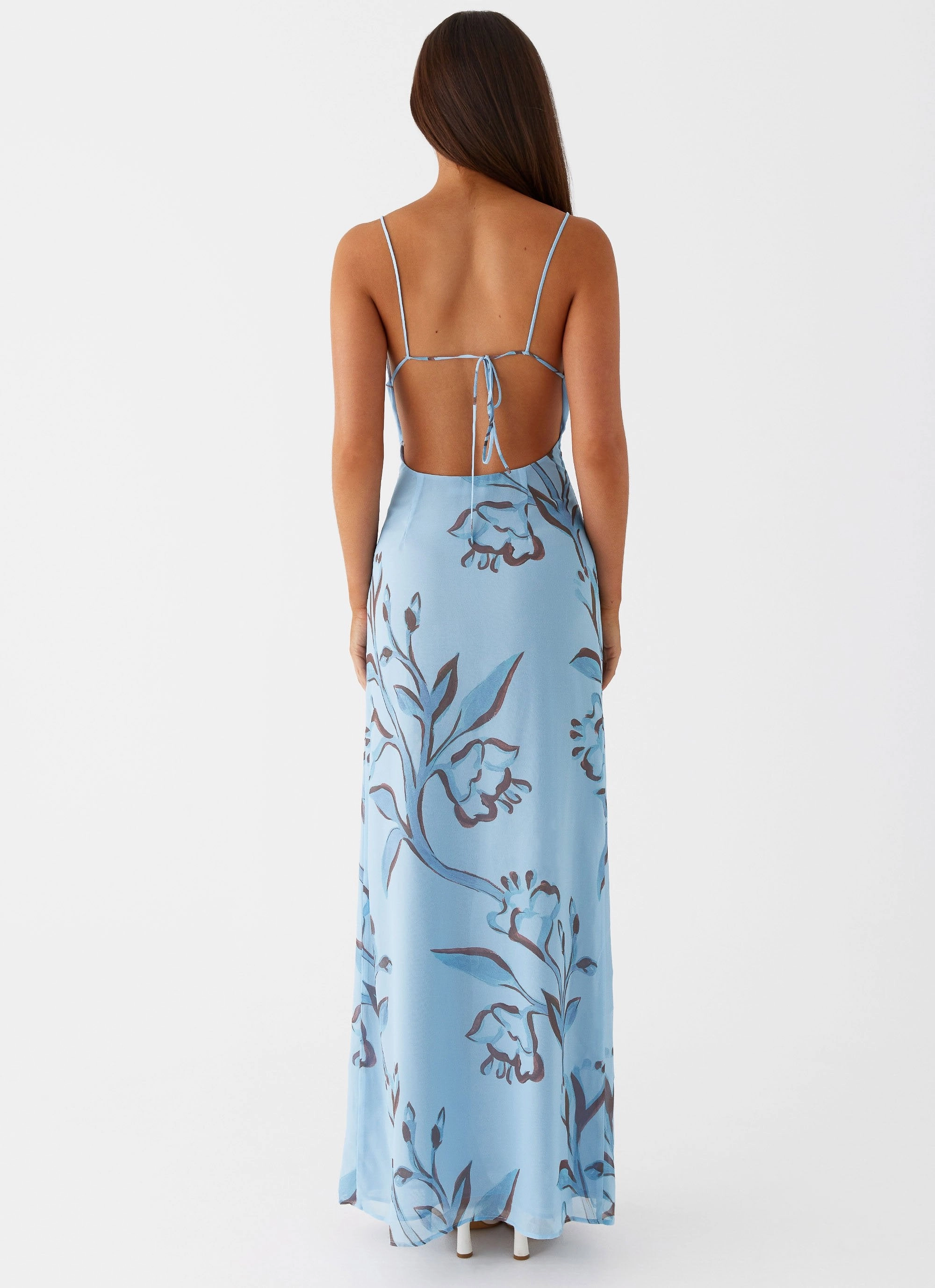 Felicia Daisy Maxi Dress - Blue Floral Daily Movement Travel-Pack