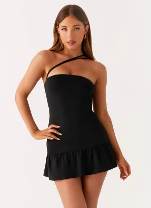 Ebonique Mini Dress - Black Pure Vibes