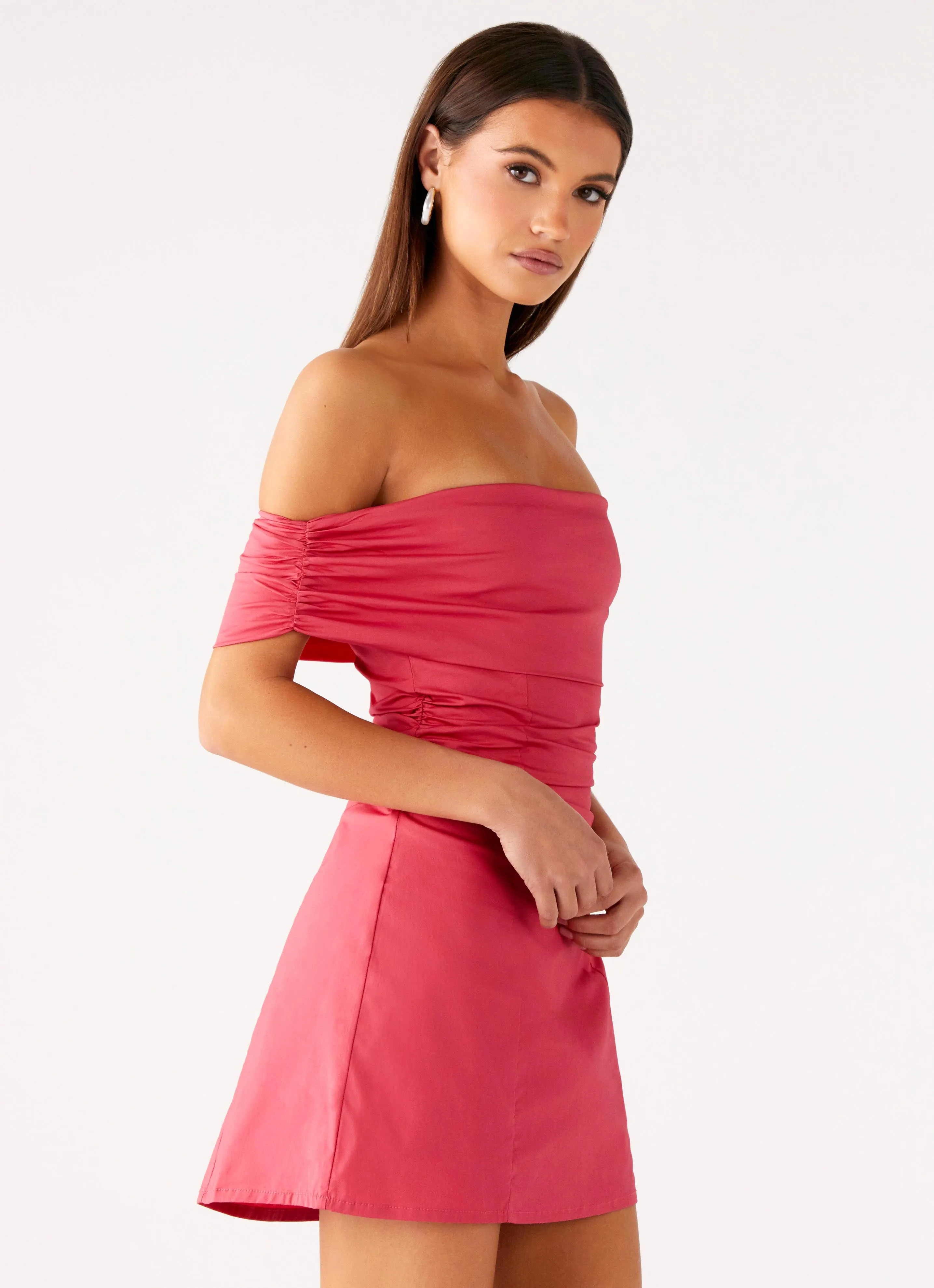 Work Ease Kierra Mini Dress - Coral