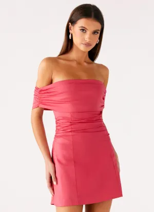 Kierra Mini Dress - Coral Fashionable Comfort Wear