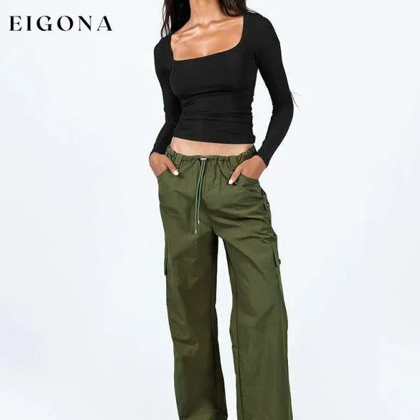Feminine U-neck tight casual long-sleeved knitted top