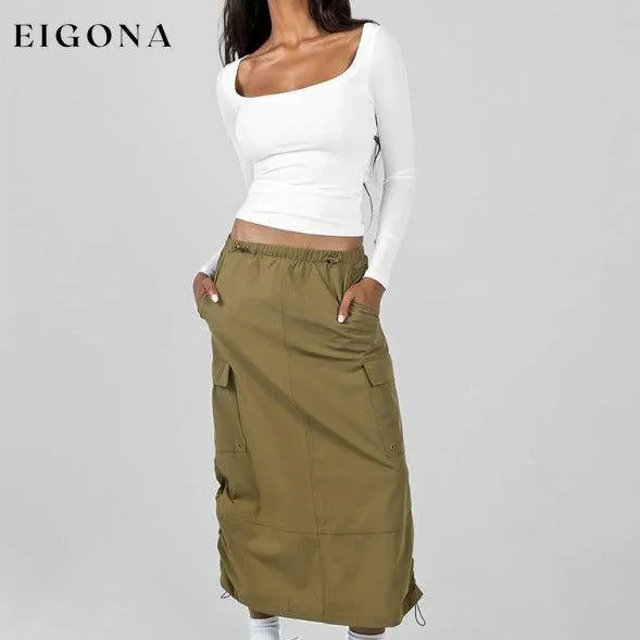 Feminine U-neck tight casual long-sleeved knitted top