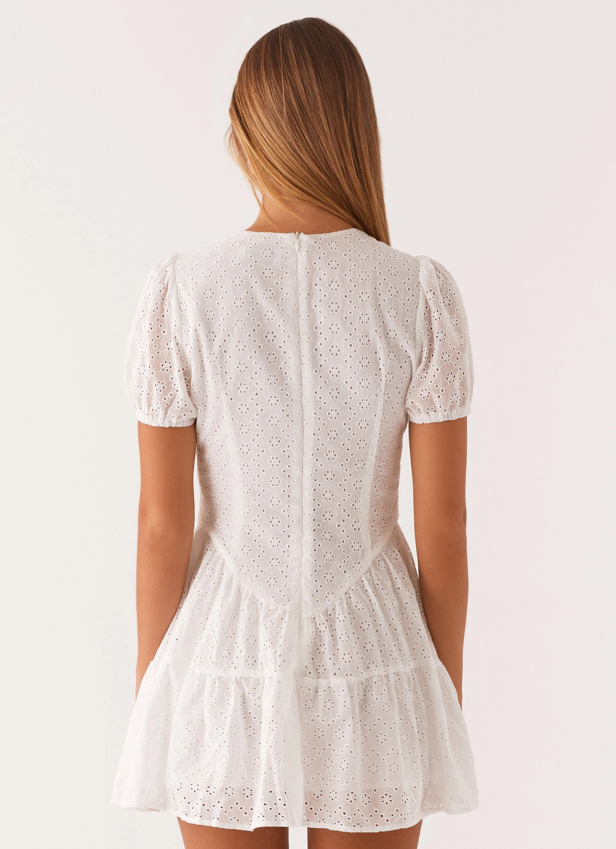 Mesh Soft Modern Staple Sweetness Mini Dress - White