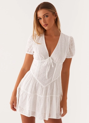 Sweetness Mini Dress - White Daily Favorite Formal Occasion
