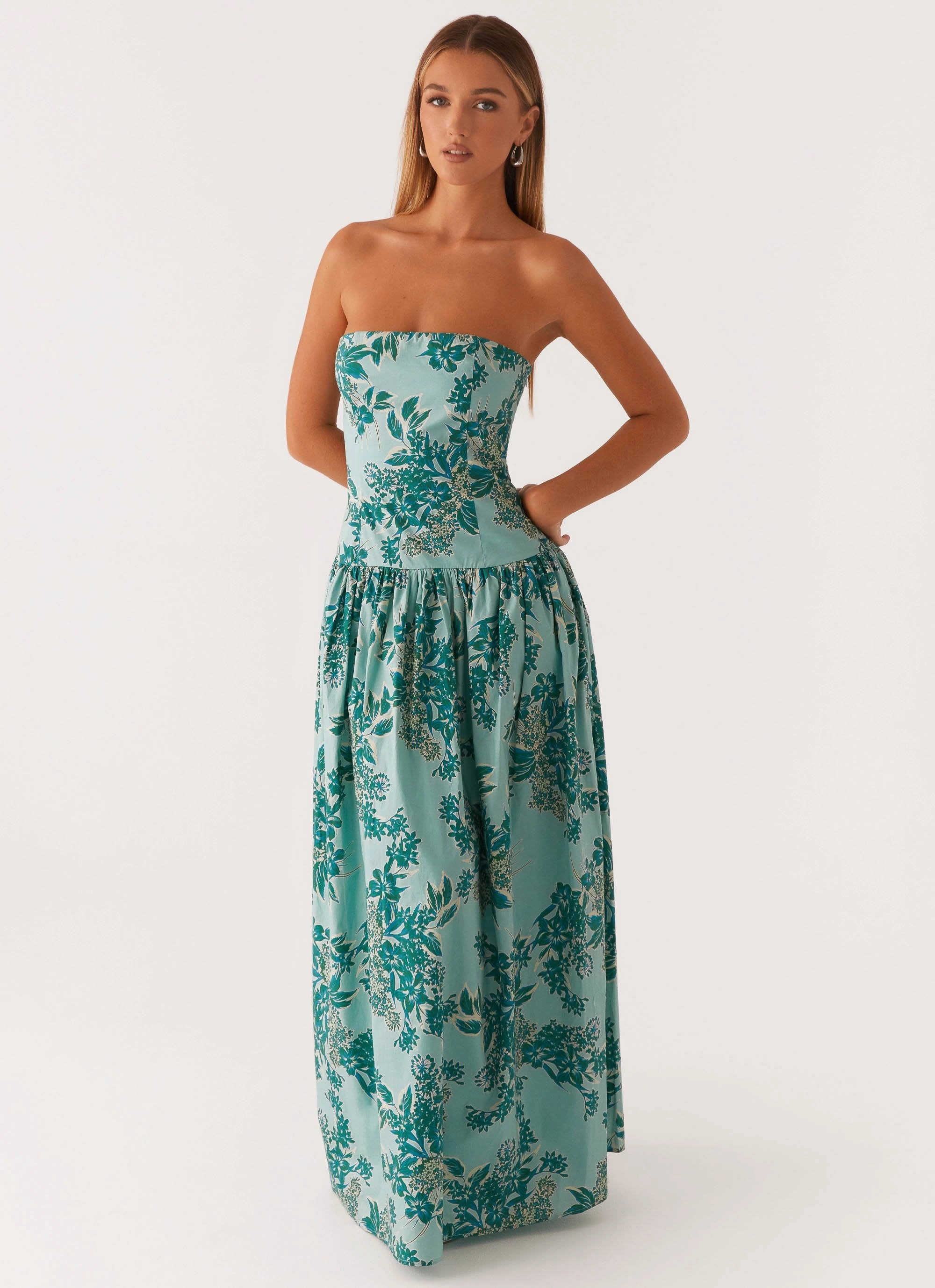 V-Neck Andorra Maxi Dress - Cloud Nine Floral