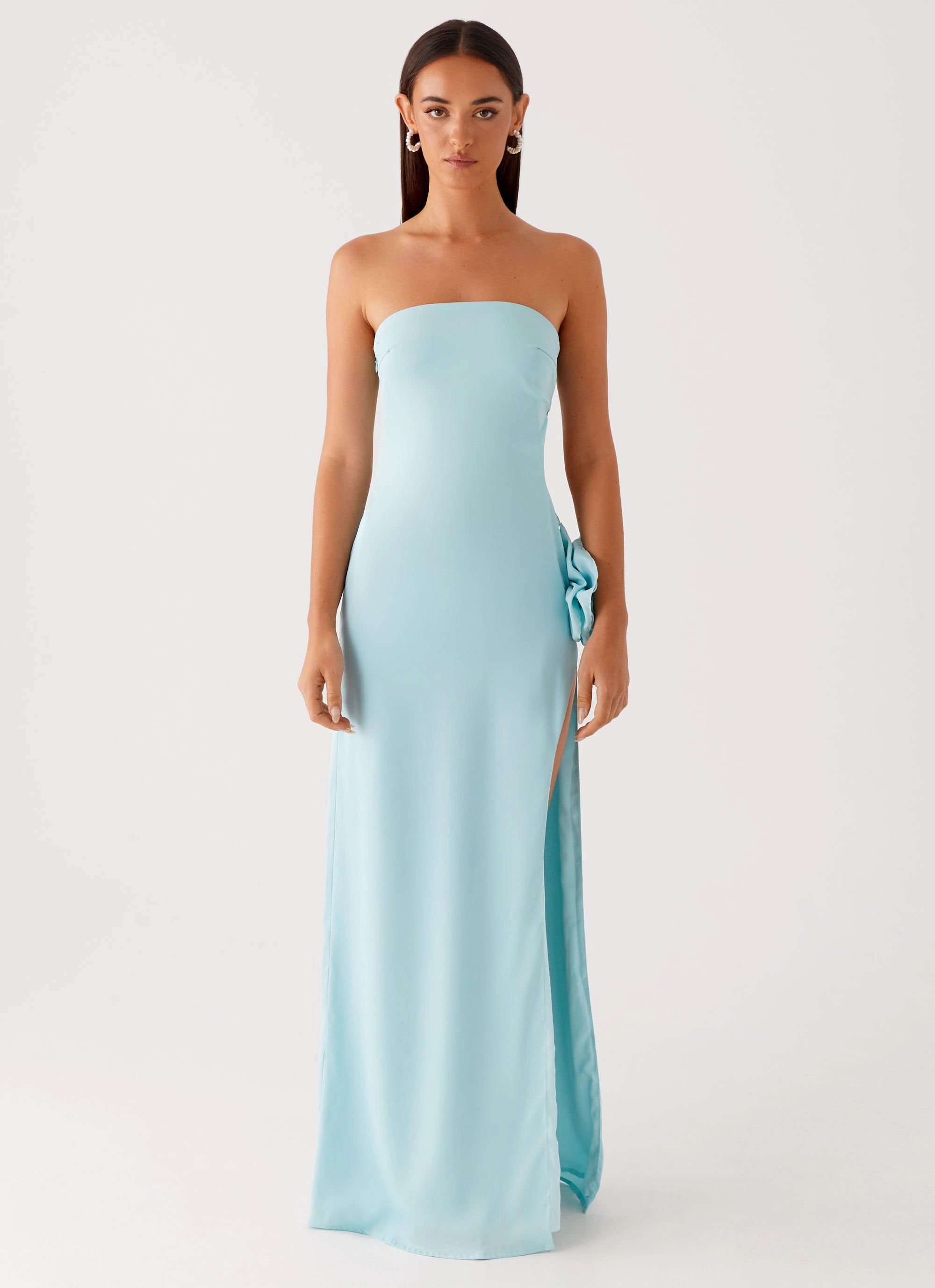 Vibrant Form Fenway Strapless Maxi Dress - Mint