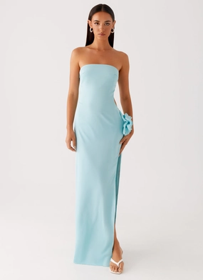 Relaxed Vibe Workwear Fenway Strapless Maxi Dress - Mint