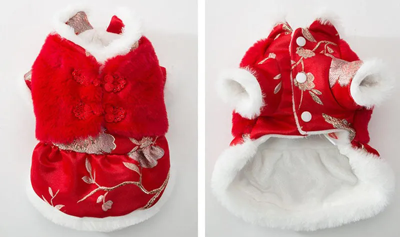 Festive warm clothes for dogs and cats