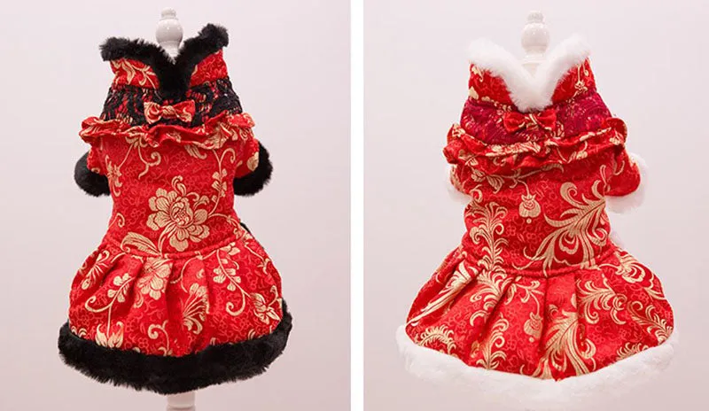 Festive warm clothes for dogs and cats