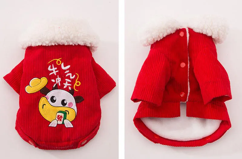 Festive warm clothes for dogs and cats