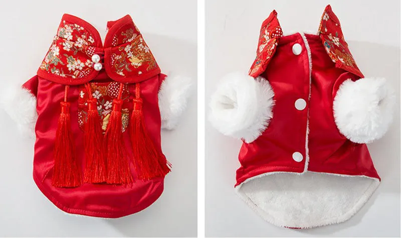 Festive warm clothes for dogs and cats