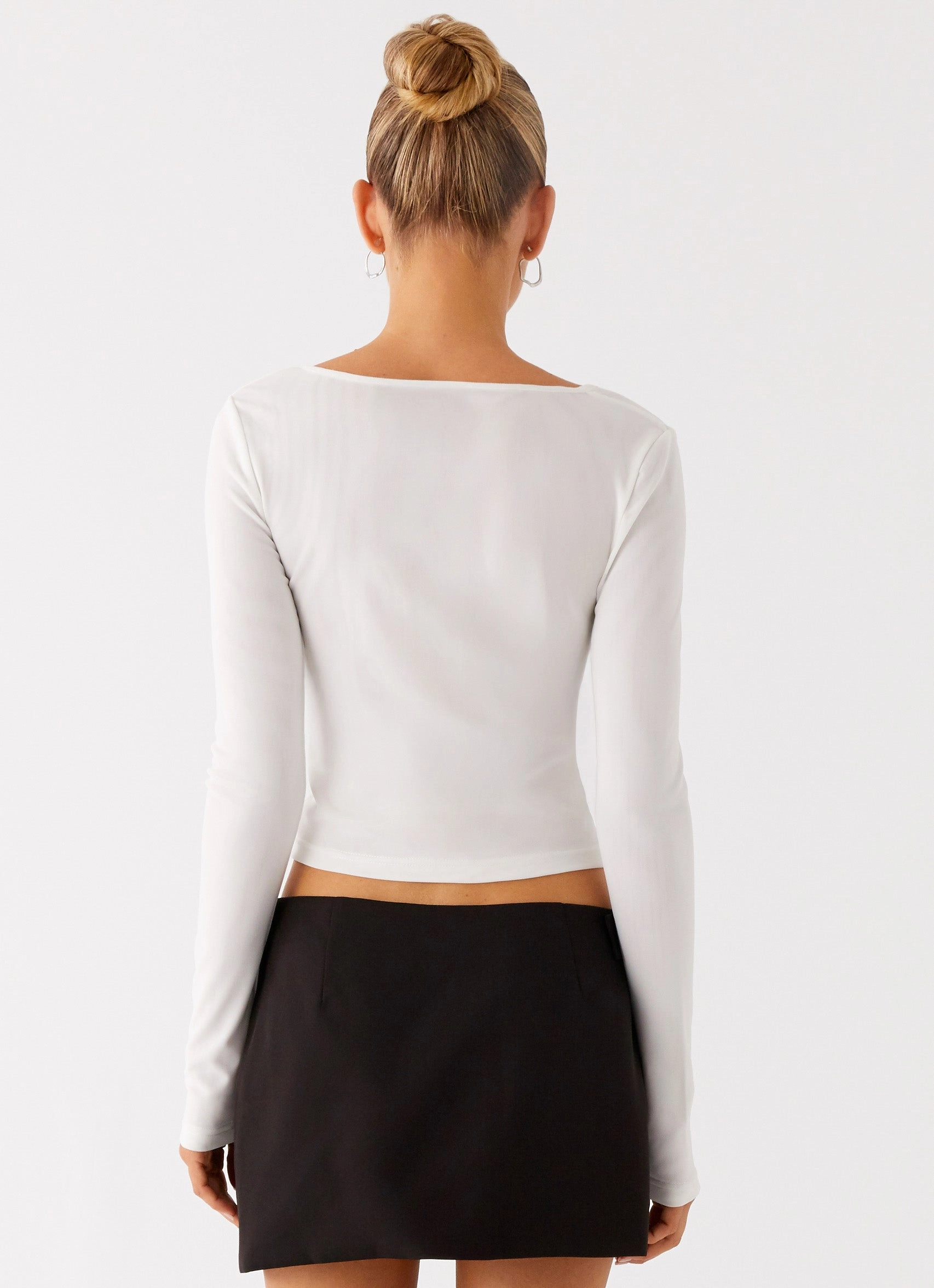 LaserCutVents UltravioletProtectionFabric Fifth Ave Mesh Long Sleeve Top - Off White