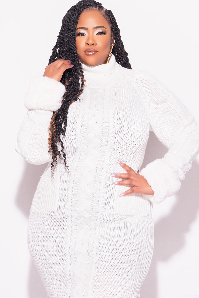 Final Sale Faux Fur Cuffs in White (Shorter Faux Fur) Breathable Wearable