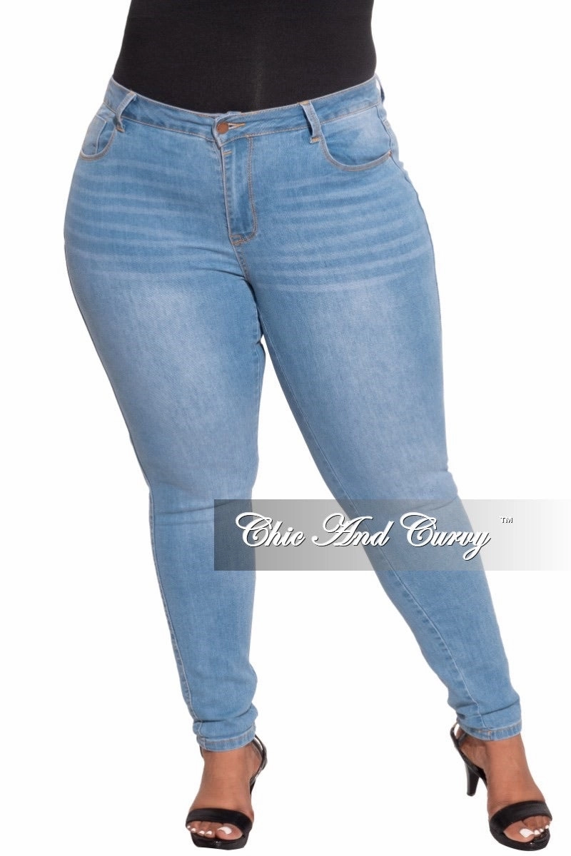 Final Sale Plus Size Ankle Cuff Boyfriend Light Denim Jeans Day To Night DurableBartack