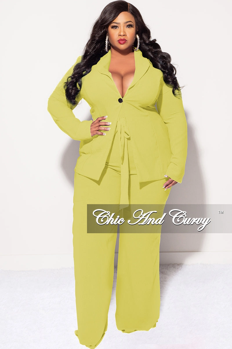 Functional Design Final Sale Plus Size Blazer 2pc Set in Puce