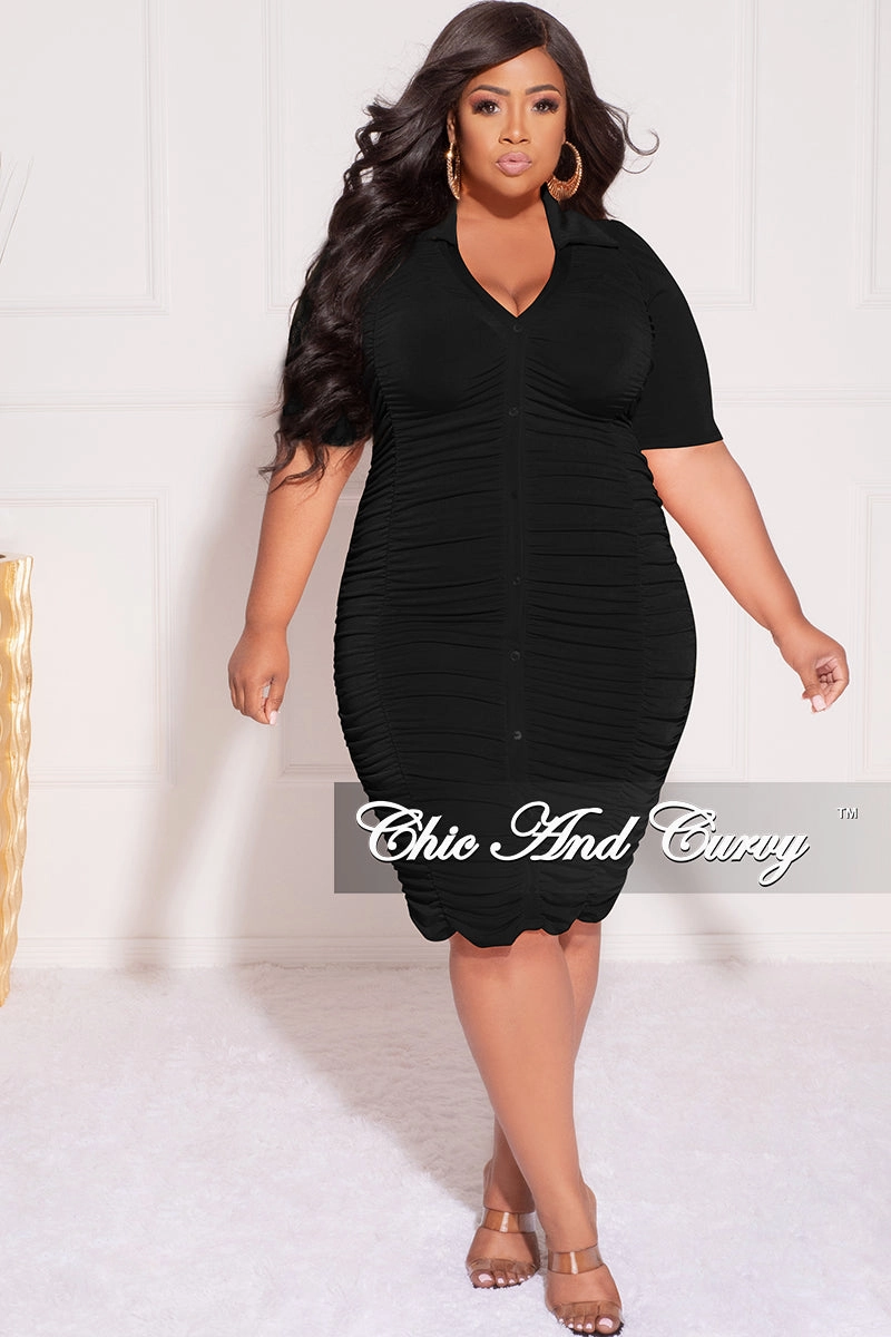 Quick Slip Final Sale Plus Size BodyCon Dress in Black
