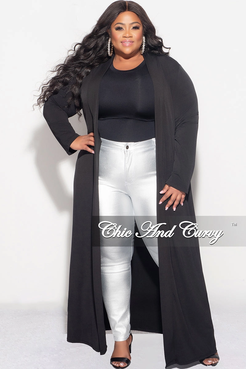 Active Look Final Sale Plus Size Duster in Black