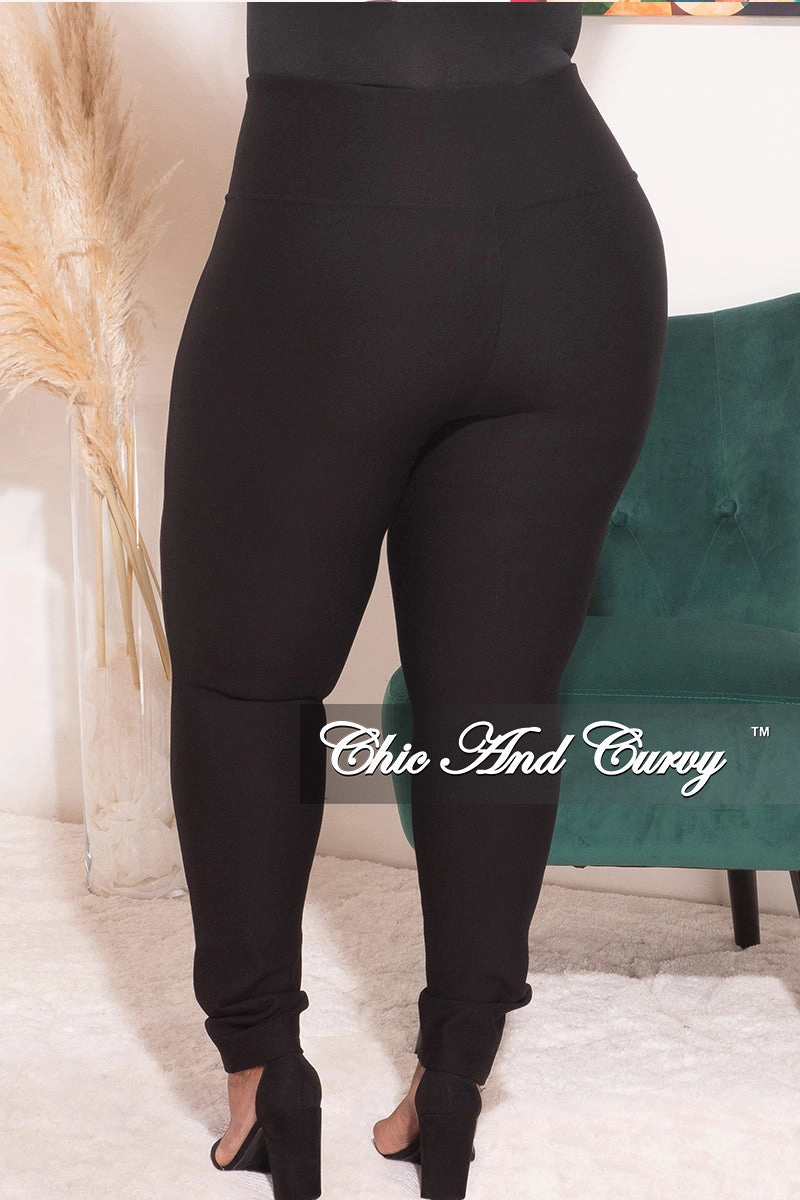 Fashion Fit Final Sale Plus Size High Waist Pants in Black
