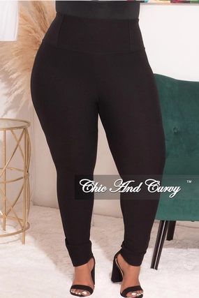 Minimal Edge Final Sale Plus Size High Waist Pants in Black