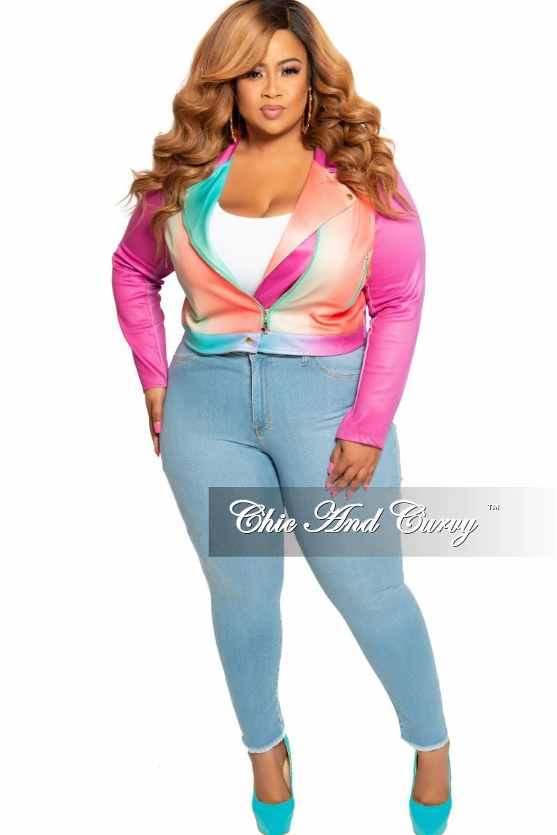 Street Style Side zipper Final Sale Plus Size Jeans in Light Denim