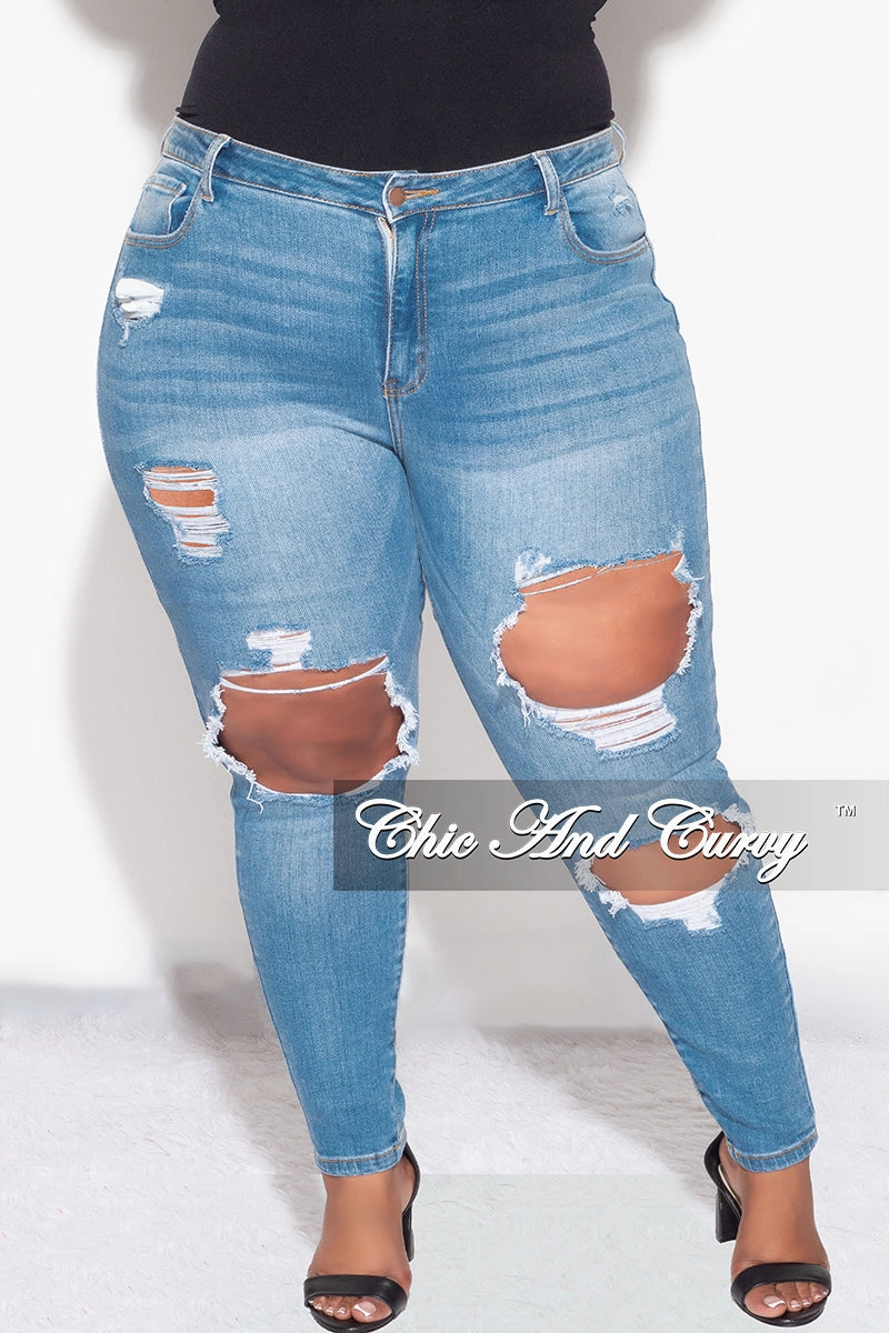 Anti Pilling Ready For Action Final Sale Plus Size Light Denim Pants