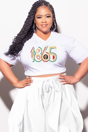 Final Sale Plus Size Oversized Unisex V-Neck White T-Shirt 1865 High Durability Thread Base Layer