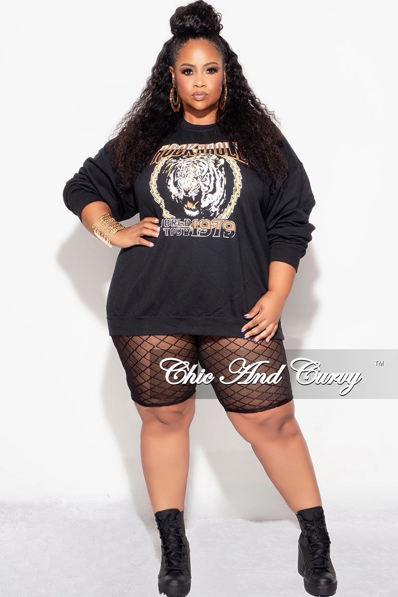 Final Sale Plus Size Sheer Shorts in Black Slim Profile Soft Comfort