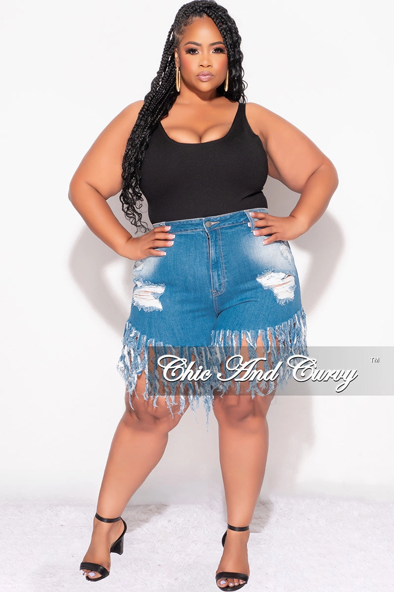 Final Sale Plus Size Thick Black Thong Bodysuit in Black Day-to-Day Wear Form Fitting