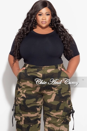 slim cut Timeless Layers Final Sale Plus Size Top in Black