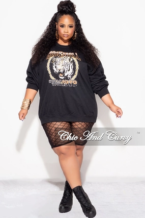 Final Sale Rock and Roll World Tour Sweatshirt in Black Layer Ready Effortless Design