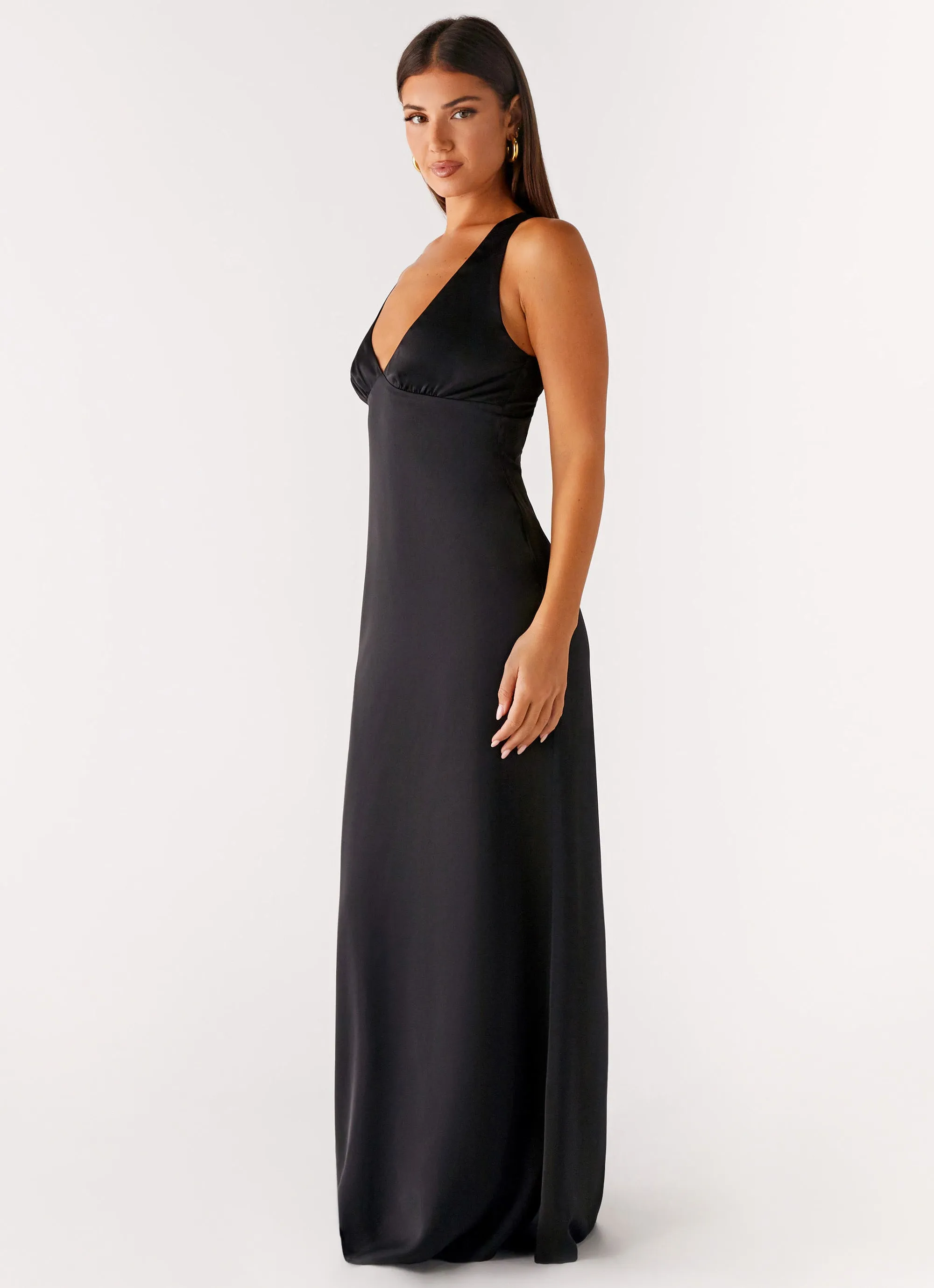 Desi Halterneck Maxi Dress - Black Balanced feel Stylish Vibe